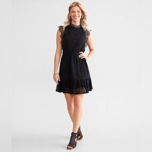 WILLOW & ROOT Crochet Lace Mini Dress